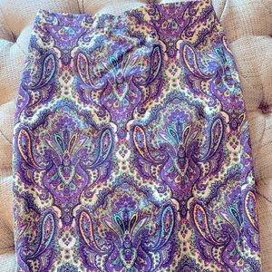 J. crew paisley pencil skirt